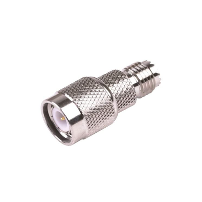 [RFU-628] Adaptador en Línea de Conector Mini-UHF Hembra a TNC Macho, Níquel/ Oro/ Teflón.