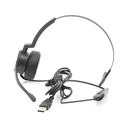Audífonos USB de Diadema MONO con Audio HD / Micrófono con Cancelación de Ruido / Calidad para uso en Oficina