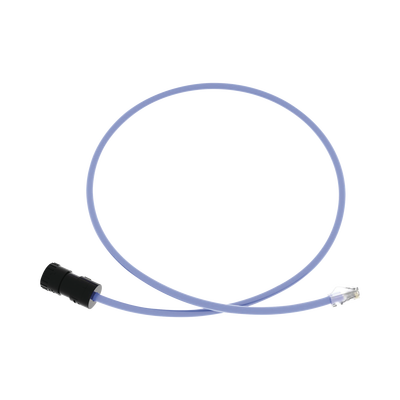 Cable de Conexión en Campo Jack a Plug RJ45, Categoría 6A, CMP (Plenum), 1 Metro (3.28 Pies), Color Azul