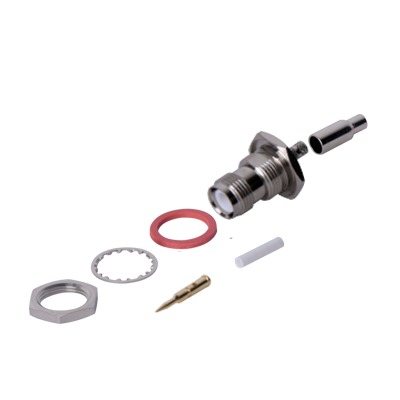 [RP-1212-B] Conector TNC Hembra Inverso, de Anillo Plegable / Chasis en D-Plano para cables RG-174/U, RG-316/U.