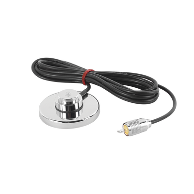 [GV2] Montaje Magnético para Antenas de 3/4"(NMO), 3.5 m de Cable RG58U y Conector UHF (PL259) Macho.