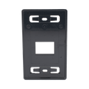 Placa de Pared Modular MAX, de 2 Salida, Color Negro