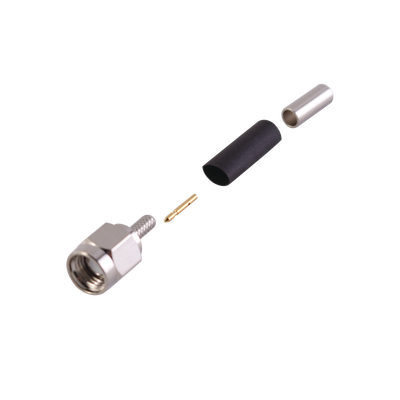 [RSA-3000-B] Conector SMA Macho de anillo plegable para cable RG-174/U, BELDEN 8216,