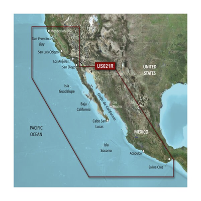 [10-C0722-00] Mapa VUS021R US, Mendocino, Salina Cruz y costas mexicanas.