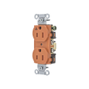 Contacto Dúplex Conexión a Tierra Aislada/ 15A 125V/ 2 polos 3 Hilos/ Nema 5-15R /Grado Comercial/ Color Naranja.