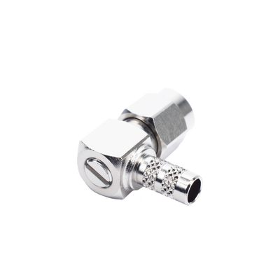 [RSA-3010-C1] Conector SMA Macho en A/R de anillo plegable para cable RG-142/U.