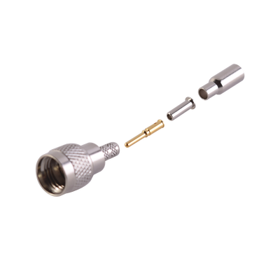 [RFU-6003] Conector mini UHF Macho de anillo plegable para cable RG-174/U, BELDEN 8216