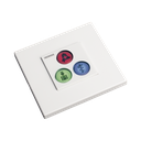 Modulo de 3 Botones iluminados para habitación de Hospital / Alarma / Cancelar y Código Azul / BUS RS485 / Compatible con NX0019/B, NX1021 Y NX0015