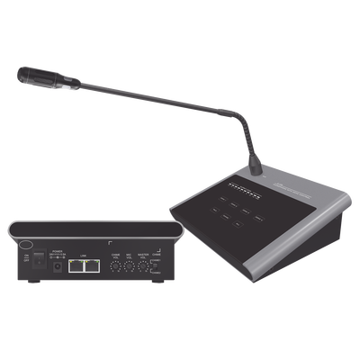 Microfono Remoto de 4 Zonas Para Sistema de Voceo | Compatible Con Amplificadores SF4240UC y SF2240UC