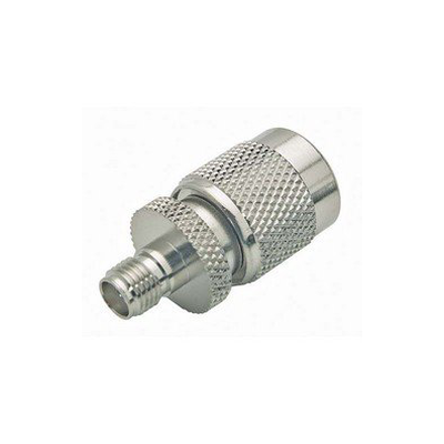 Adaptador en Línea, de Conector SMA Hembra a TNC Macho, Níquel/ Oro/ Teflón.