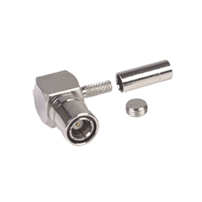 [RSB-4010-B] Conector SMB Macho (Plug) en A/R (Pin Hembra), de Anillo Plegable para RG-174/U, Níquel/ Oro/ Teflón.â€‹