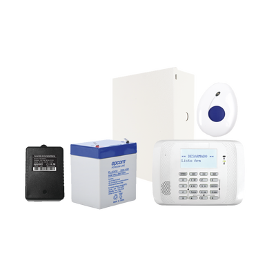 [VISTA48LA-FALL] Kit de Panel de Alarma VISTA48 con Botón de Pánico y Detección de Caídas inalámbrico, Gabinete, Transformador y Batería