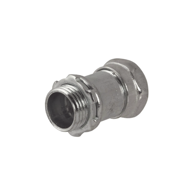 [HUB-2904] Conector Recto Compresión de Acero Galvanizado para Pared Delgada de 1" .