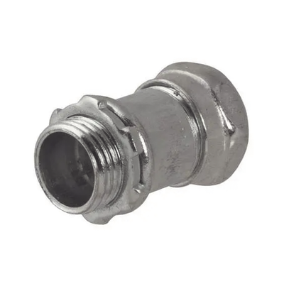 [HUB-2906] Conector Recto Compresión de Acero Galvanizado para Pared Delgada de 1 1/2".