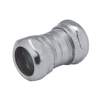 [HUB-2924] Cople Compresión de Acero Galvanizado para Pared Delgada de 1" .