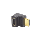 Adaptador HDMI de 90 Grados Macho a Hembra / Hacia Arriba / HDMI 2.0 4K@60Hz / Proporciona Flexibilidad Sin Doblar los Cables HDMI