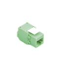 Módulo Jack Keystone Cat6A (Toolless), con Terminación en Ángulo 180 - Color Verde, Compatible con Faceplate y Patchpanel Linkedpro