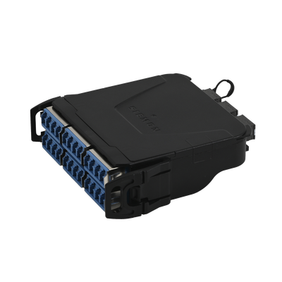 [LVM24EFLSU-BLUA] Módulo Plug & Play LightVerse, Hasta 24 Fibras, Base 8 Hembra, Shuttered LC/UPC para Fibra Monomodo, UL Loss