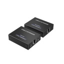 Kit EXTENSOR USB 2.0 de 4 Puertos para Distancias de Hasta  150 m | Soporta USB 2.0, USB 1.1 y USB 1.0 | UTP Cat 5e/6/6a/7 | Soporta Switch Gigabit | Ideal para Cámaras WEB, Impresoras, Escáner, Memorias, Mouse, etc.