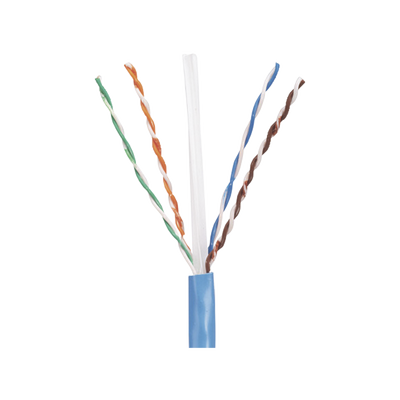 Bobina de Cable UTP 305 Metros (1000 Pies) de Cobre, PanNet, Azul, Categoría 5e (24 AWG), PVC (CM), de 4 Pares