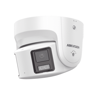 [PROTECCIÓN ACTIVA] Turret IP Panorámica 8 Megapixel / 180° / Imagen a Color 24/7 / PoE / WDR 130° / IP67 / ACUSENSE / Protección Activa (Luz Estroboscópica y Alarma Audible) / MicroSD