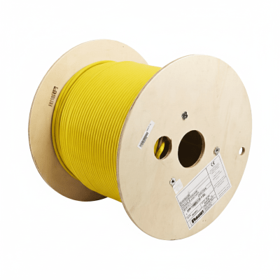 [PFL6X04YL-CEG] Bobina de Cable Blindado F/UTP de 4 Pares, Cat6A, Soporte de Aplicaciones 10GBase-T, LSZH (Libre de Gases Tóxicos), Color Amarillo, 305 Metros (1000 Pies)