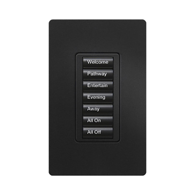[RRDW7BMN] (RadioRA2) Teclado seetouch 7 botones, programe escenas diferentes en cada botón.