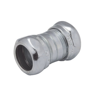 [HUB-2922] Cople Compresión de Acero Galvanizado para Pared Delgada de 1/2".