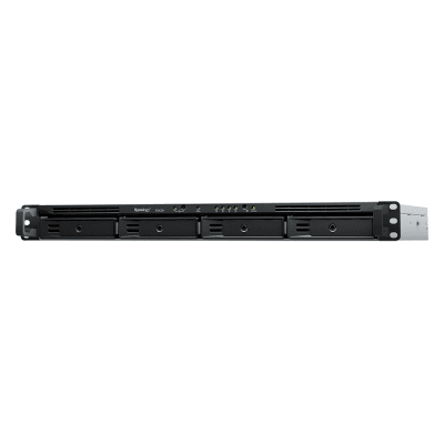 [RS422+] NAS RackStation RS422+ | 4 Bahías | 1U | AMD Ryzen R1600 | 2 GB DDR4 ECC | 570 MB/s Lectura | 530 MB/s Escritura | Puertos Dual 1GbE | Actualización 10GbE | Compatibilidad RAID | Synology DSM.