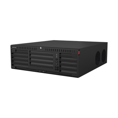 [Doble Poder de Decodificación] NVR 32 Megapixel (8K) / 32 Canales IP / AcuSense / ANPR / Conteo de Personas / Heat Map / 16 Bahías de Disco Duro / Soporta RAID con Hot Swap / 2 HDMI en 8K / Soporta POS / Alarmas I/O / Smart Search