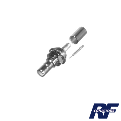 [RSB-4252-B] Conector SMB Hembra para panel en D-Plano, de Anillo Plegable para RG-174/U.