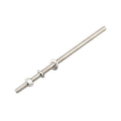 [CH-120] Kit de 10 Varillas Roscadas de 3/8 x 12 in, con Arandelas Planas, Arandelas de Seguridad y Tuercas.