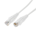 Cable de Parcheo Slim UTP Cat6A - 5 Metros (16.40 Pies) Blanco, Diámetro Reducido (28 AWG)