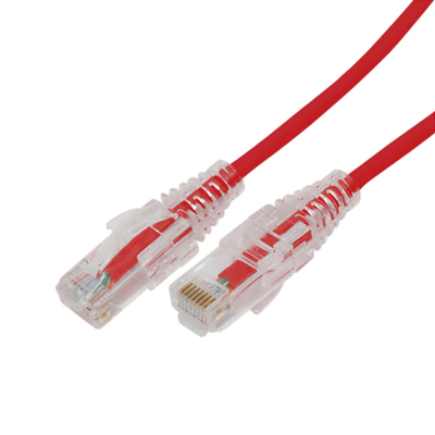 [LP-UT6A-1000-RD28] Cable de Parcheo Slim UTP Cat6A - 10 Metros (32.81 Pies) Rojo Diámetro Reducido (28 AWG)