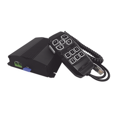 [SP104] Sirena Vehicular de 100W de Potencia, Con Controlador Unimando Para Control de Tonos, 4 Salidas Auxiliares y Microfono