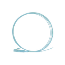 Pigtail de Fibra Óptica Simplex LC, PVC, OM4 50/125, Aqua, 1 Metro (3.28 Pies)