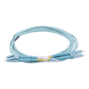 Jumper de Fibra Óptica Multimodo OM4 50/125 LC-LC OFNR (Riser), 2.0 mm, Dúplex, Aqua, 2 Metros (6.56 Pies)