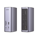 HUB USB-C (Docking Revodok Pro) 12 en 1 | 2 USB-A 3.0 | 1 USB-C PD Carga 100W | 1 USB-A 3.1 | 1 USB-C 3.1 | HDMI 4K | HDMI 8K Ultra HD | Display Port 4K | RJ45 (Gigabit) | Lector Tarjeta SD + Micro SD (TF) | Jack Audio 3.5mm.