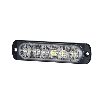 [SP12RB] Luz Auxiliar de 12 LED, Rojo/Azul, SAE, Bisel Negro, Lente Transparente