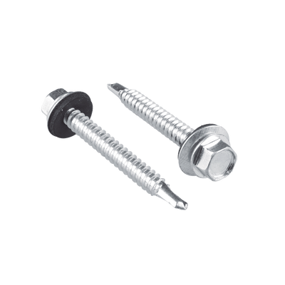 [SYS-PHR-1434] Tornillo -Pija cabeza hexagonal con rondana y punta de broca #14 x 3/4", 100 piezas.