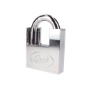 Candado de acero con Guarda Anti Palanca/ Acabado en Cromo Satinado / Doble Cerrojo / Medida 40 mm/ Nivel de seguridad 7/ 4 Llaves Abloy.