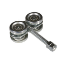 ECO KIT 4C - M / Kit de Carretillas de Cuatro Ruedas / Carga Soportada de 150 lbs / Incluye Dos Carretillas Para Puertas Colgantes