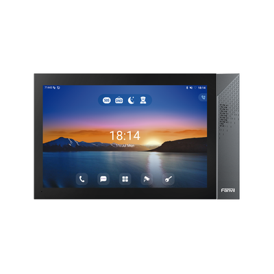 [I57A] Monitor IP/SIP para interior con Android, Wi-Fi, Bluetooth, Pantalla táctil de 10.1", audio de 2 vías, PoE, 8 interfaces de entrada de alarma.