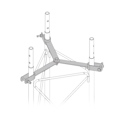 [SJB-35] Brida para sujeción de retenida compatible con tramos STZ35, Galvanizado electrolítico.