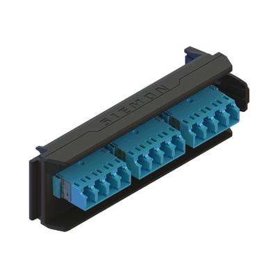 [LVA12-LCU-BC-A] Placa Acopladora LightVerse, 6 Conectores Dúplex LC/UPC, Acepta hasta 12 Fibras Monomodo (No Shuttered)