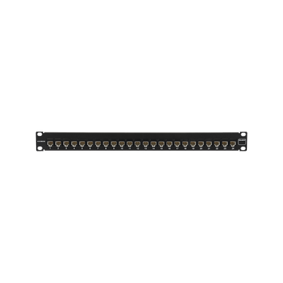 [UP5-F1-24L-RS] Patch Panel Ultramax. UTP, Precargado con Jacks Cat5e, 24 Puertos, Plano, 1U