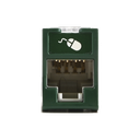 Jack Ultramax Cat6A, UTP, Montaje Híbrido en Placa de Pared (Plano y Angulado), Color Verde, Punch Down