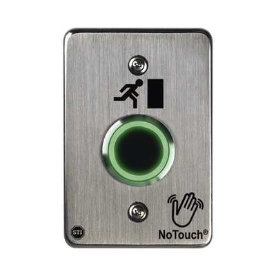 [NT-SS100-ES] Interruptor IR NoTouch® de Acero Inoxidable, De un solo grupo, Símbolo de puerta