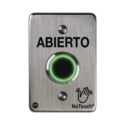 [NT-SS102-ES] Interruptor IR NoTouch® de Acero Inoxidable, De un solo grupo, ABIERTO