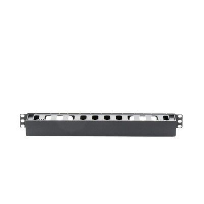 [LP-ORG-01] Organizador de Cables Horizontal de 1U para Rack de 19", Fabricado en Polímero Resistente a Deformaciones y Rayones